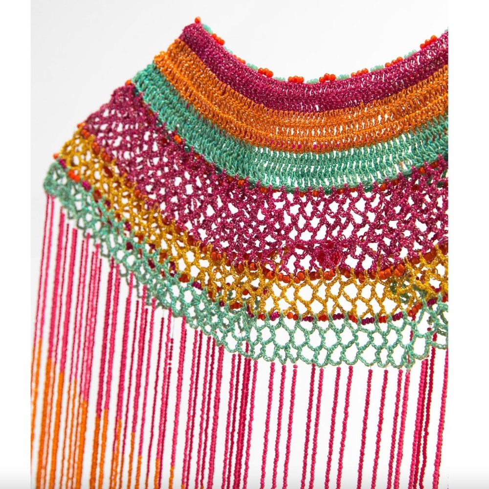 Zara Beaded Crochet Top NWT - Picture 3 of 4
